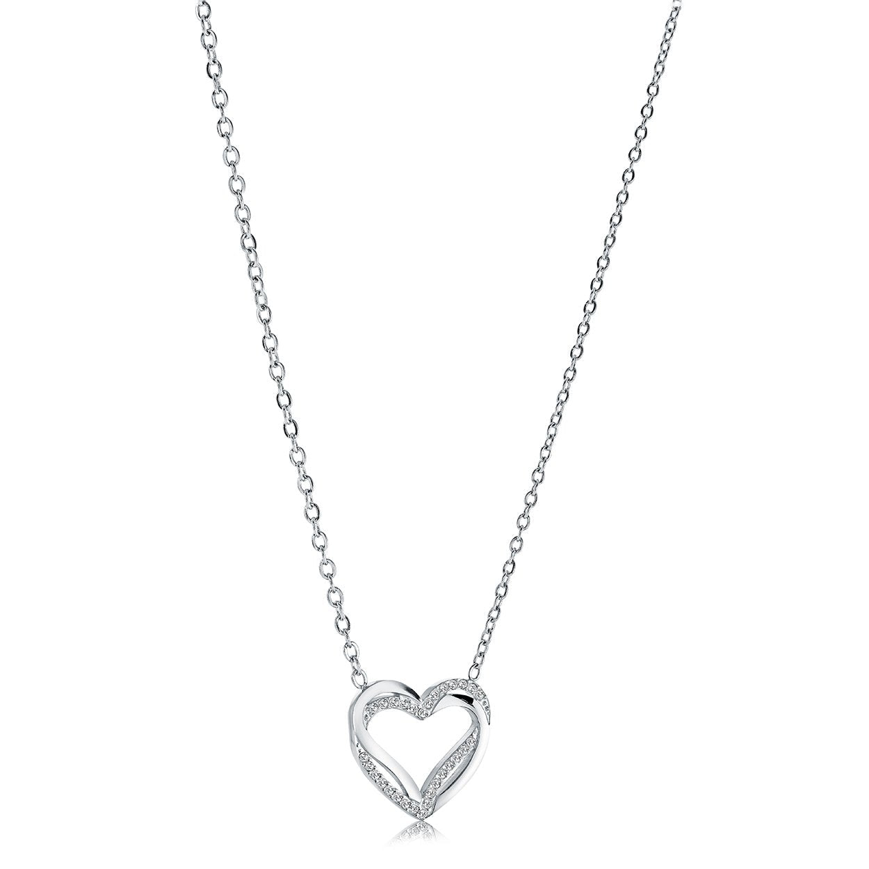 Veloria Double Heart CZ Necklace