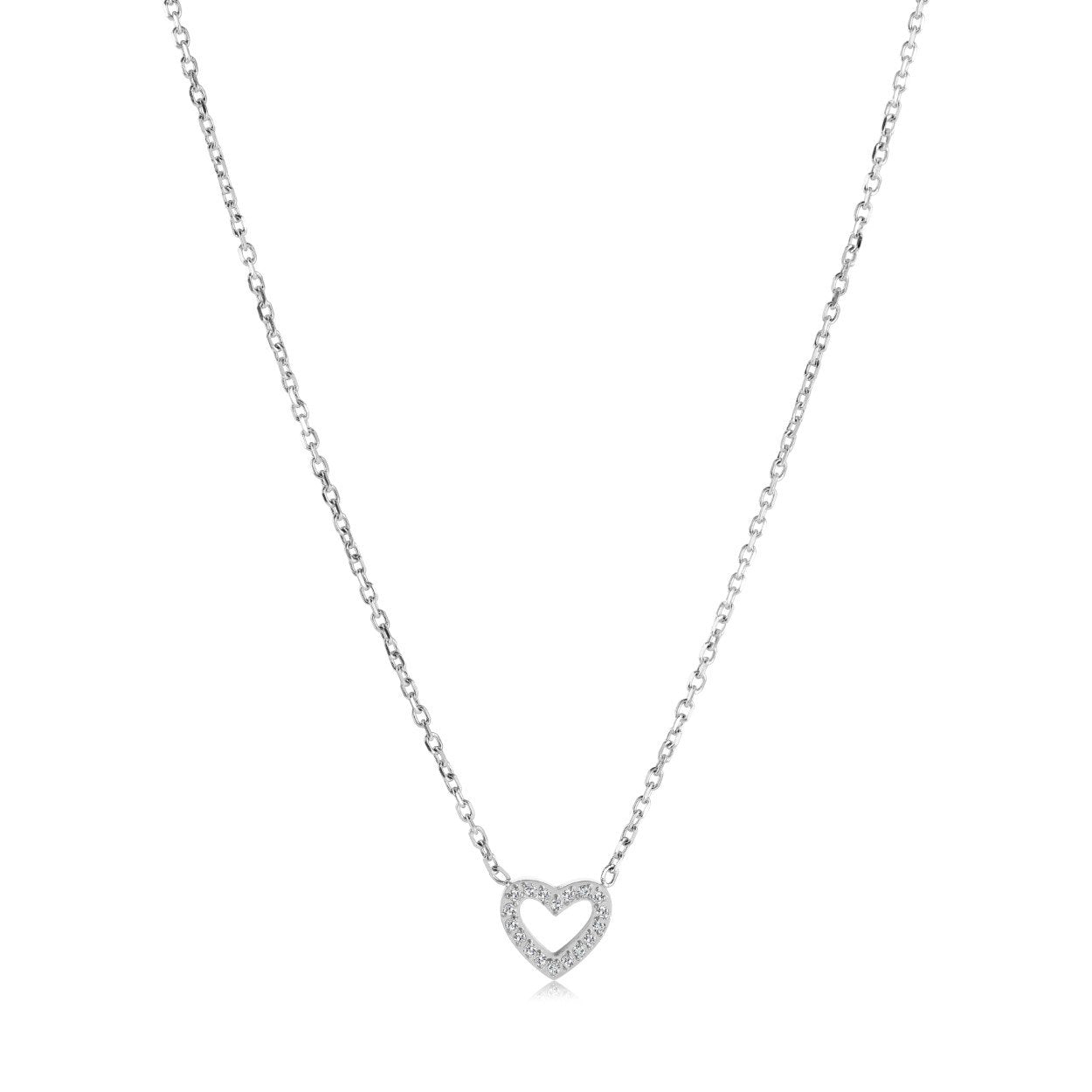 Veloria Stainless Steel Dainty Heart Pendant Necklace