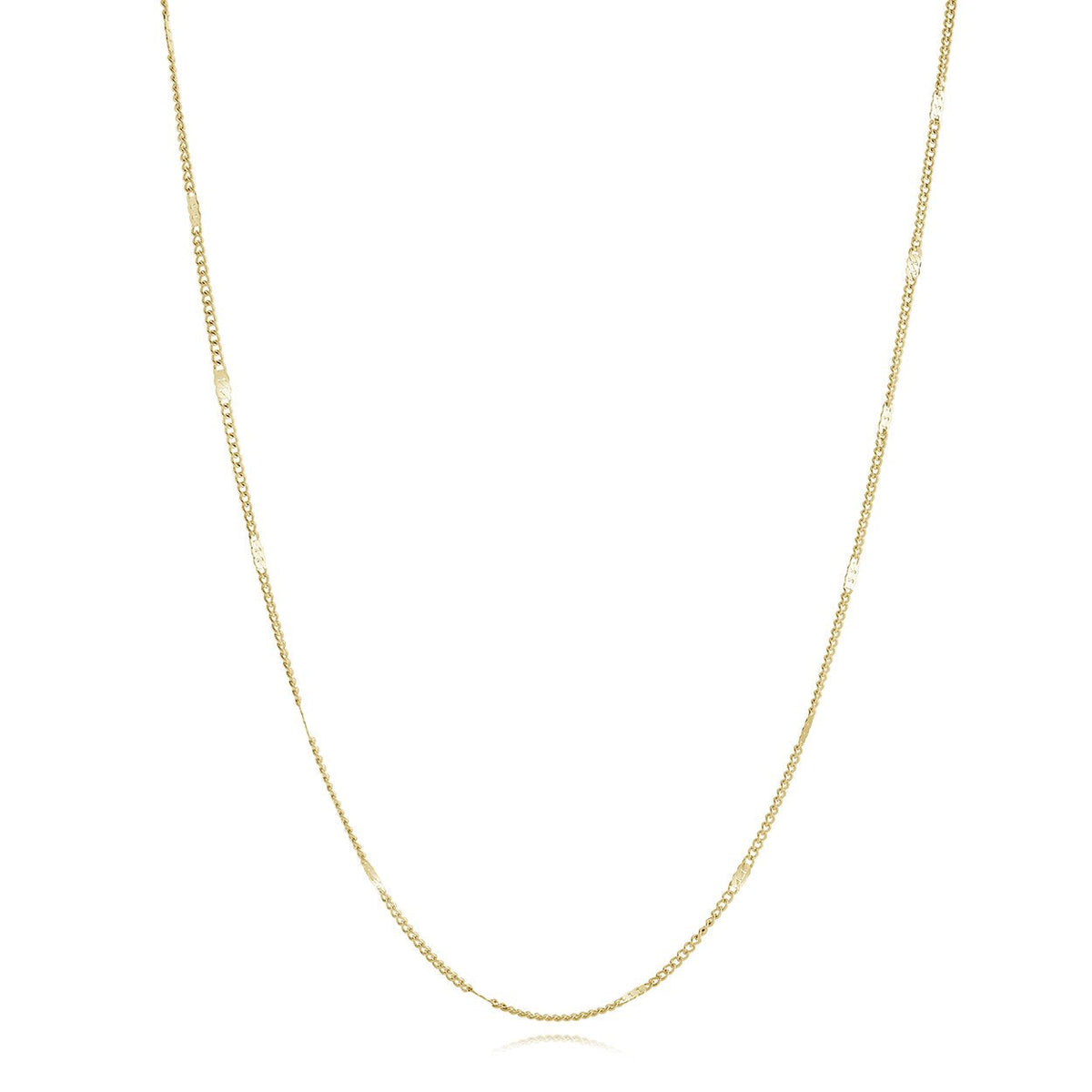 Curb Motif 2.3mm Chain, 16+2"