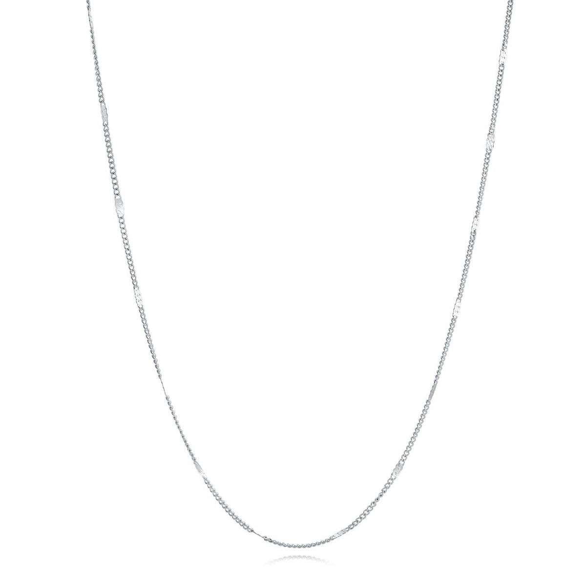Curb Motif Station Chain, 16+2"