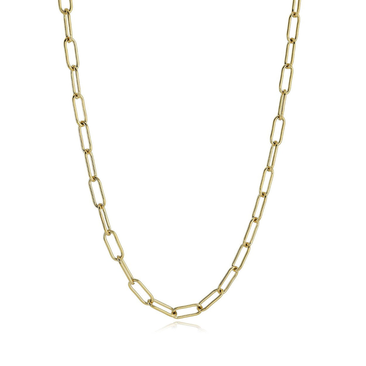Yellow 5mm Paperclip Chain, 18"