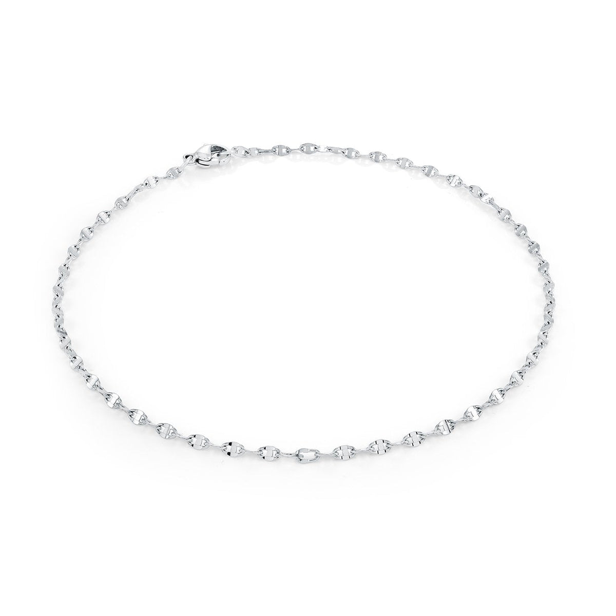 Veloria Stainless Steel 2.2mm Mariner Anklet