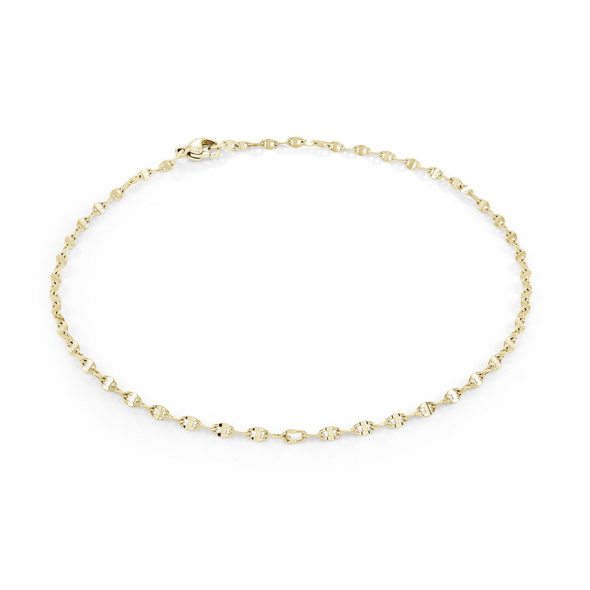 Veloria Gold IP Stainless Steel 2.2mm Mariner Anklet