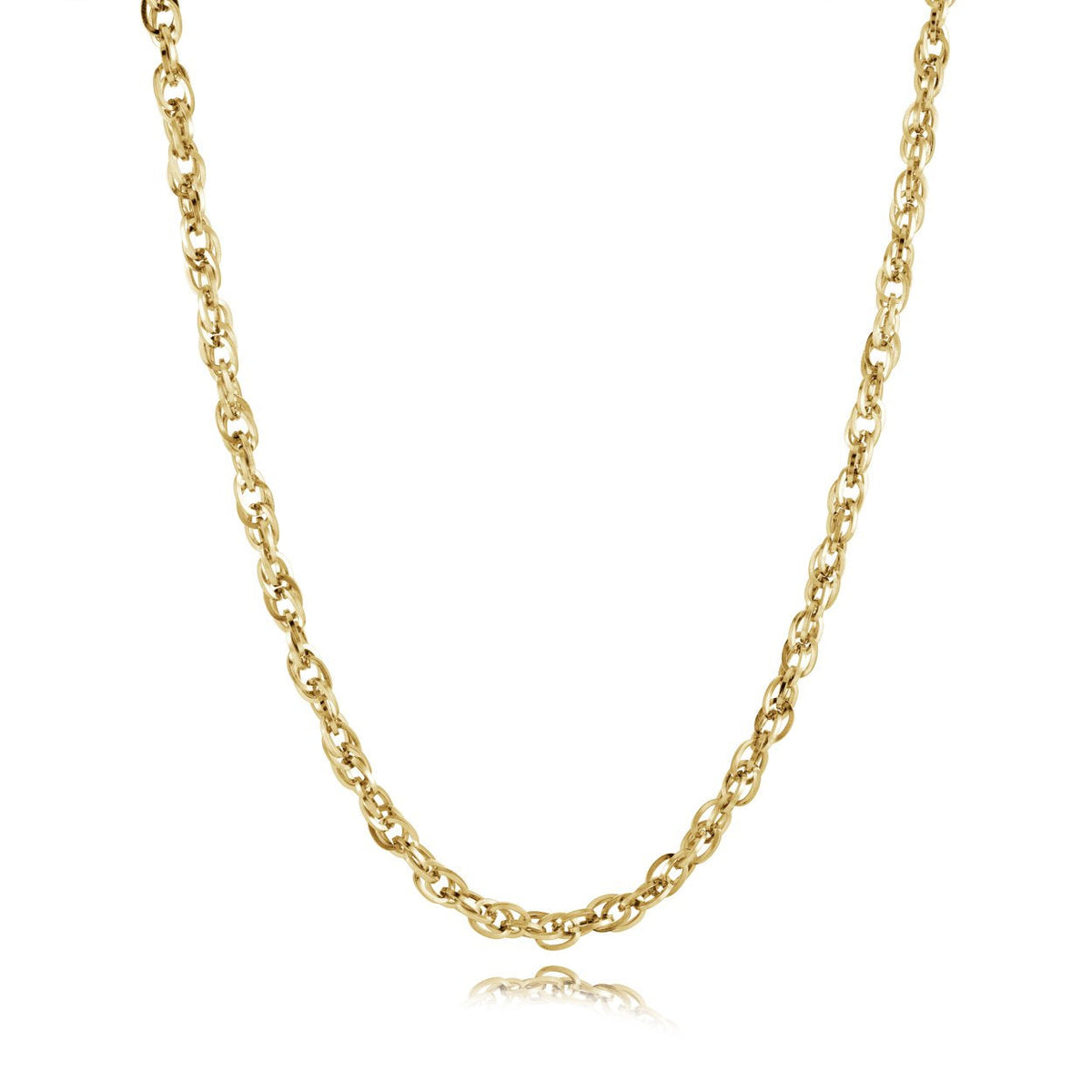 Yellow Serpentine Twist Chain, 4.5mm