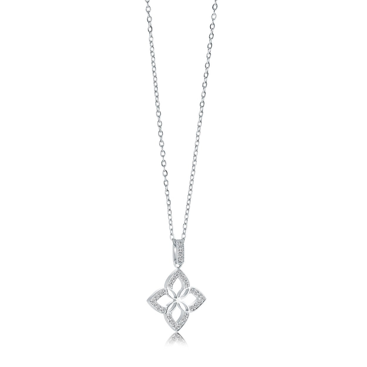 Veloria Lucky Flower CZ Necklace
