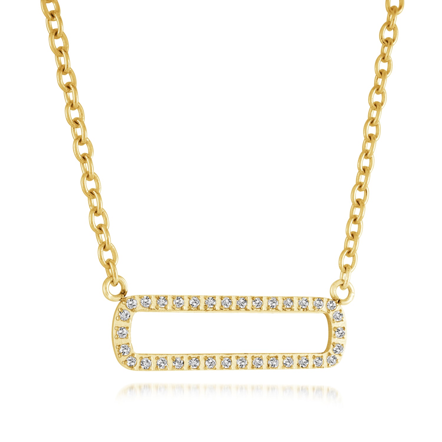 Italgem Oval Bar Necklace