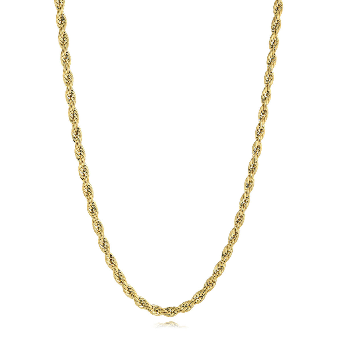 Yellow 4mm Rope Chain, 20"