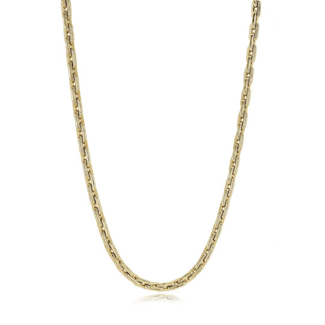 Diamond Cut Cable Link Yellow Chain, 5mm