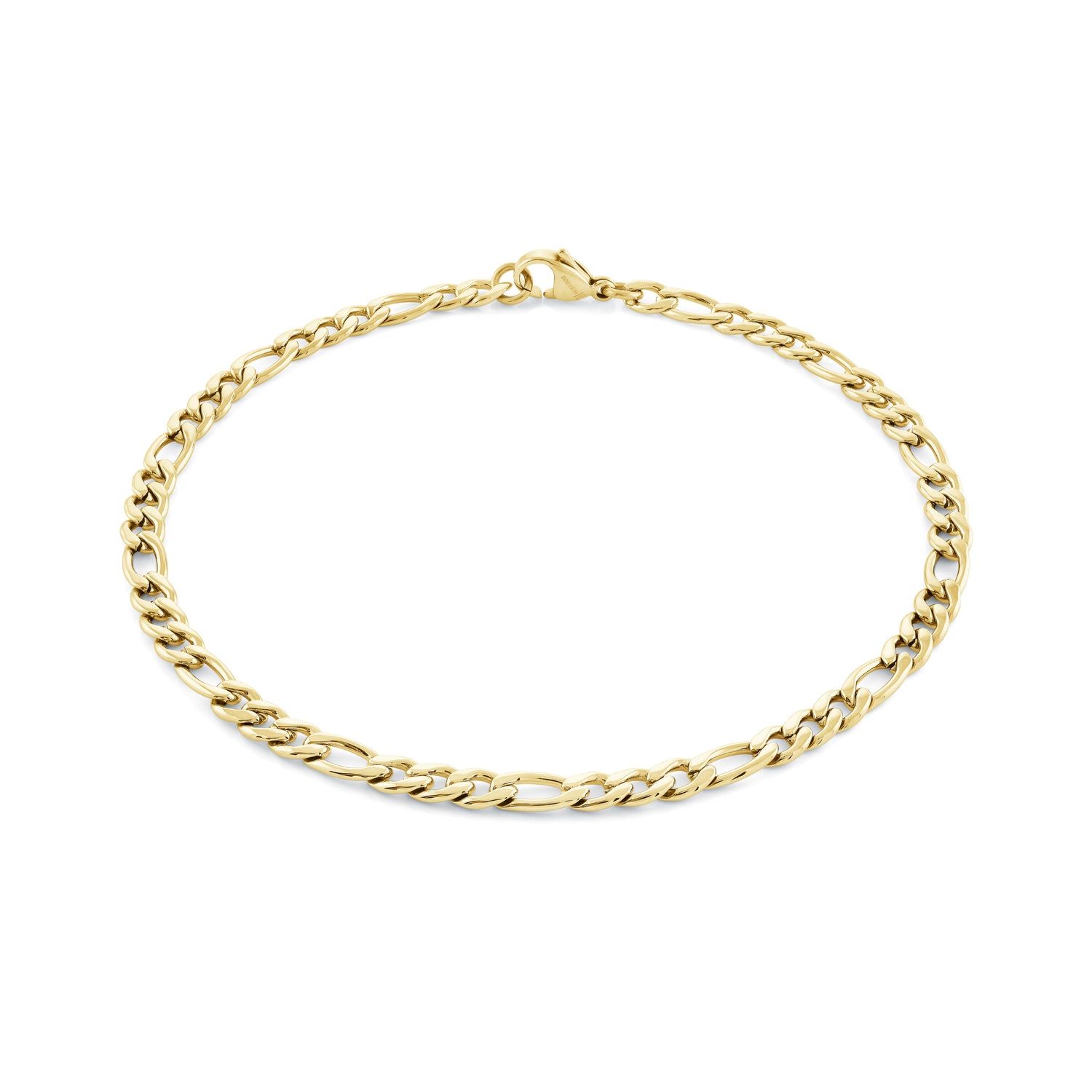 Italgem Steel Figaro Link Bracelet, 8"