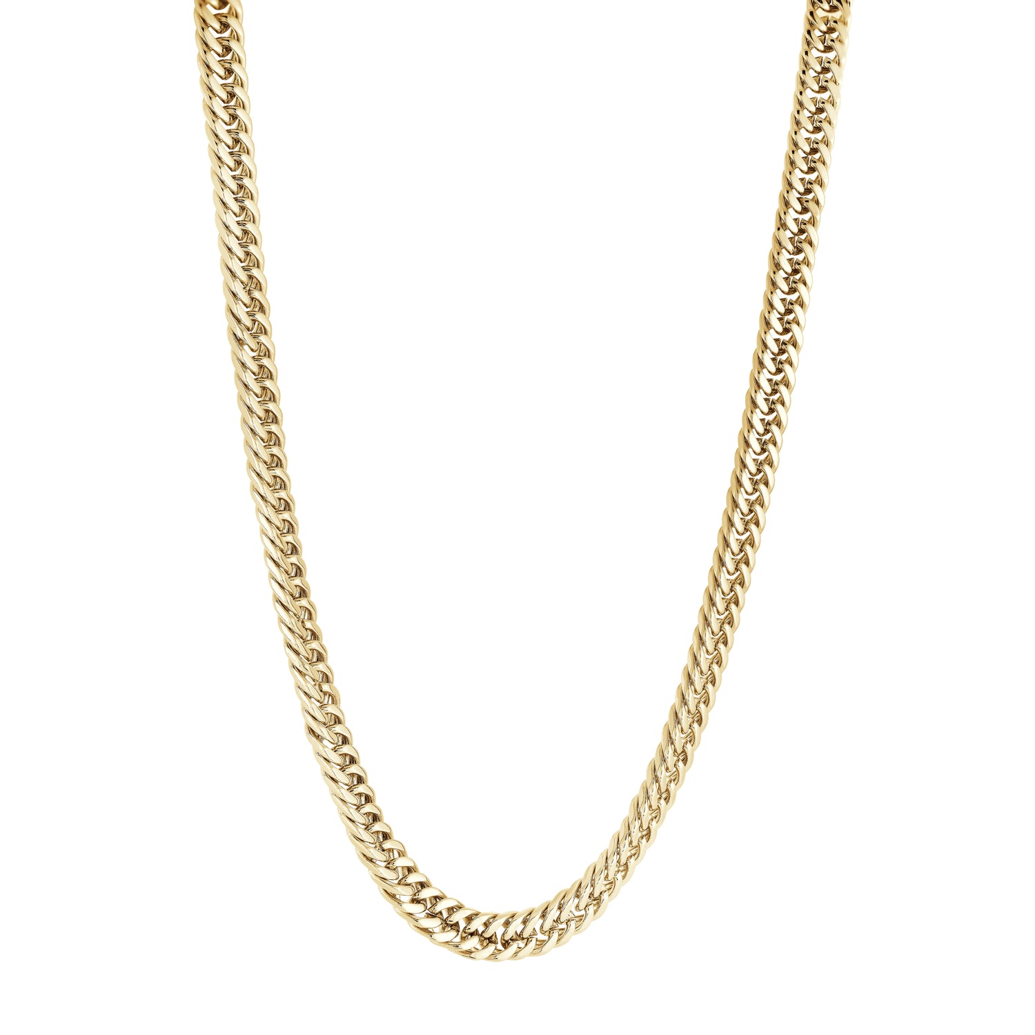 Italgem Yellow Gold IP Plated Double Curb Chain.
