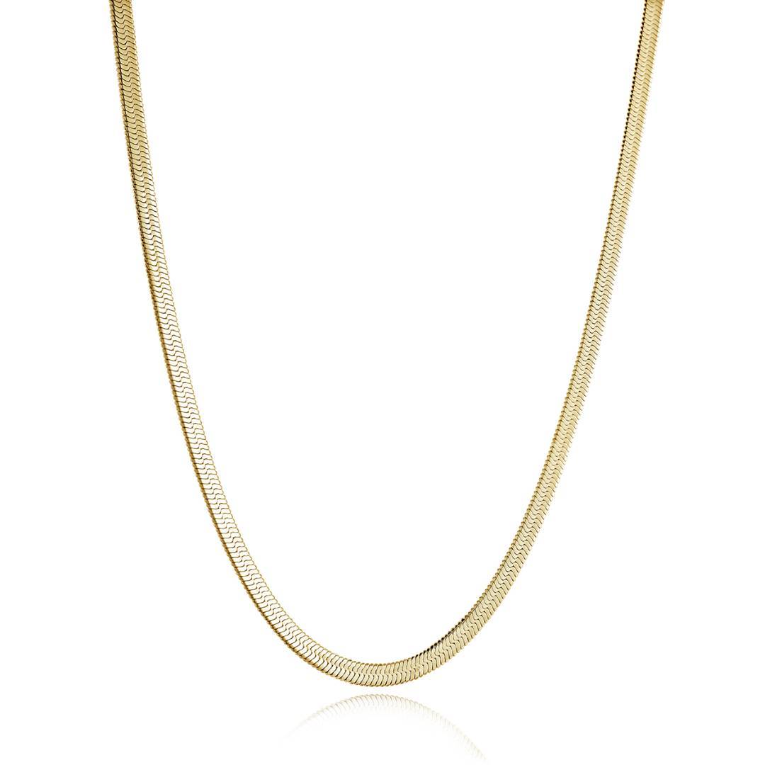 3.3MM GP Herringbone Necklace, 20"