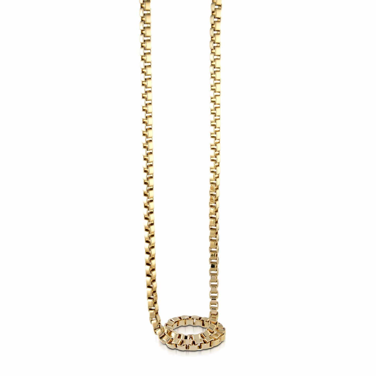 Italgem Gold Tone Box Chain, 24"