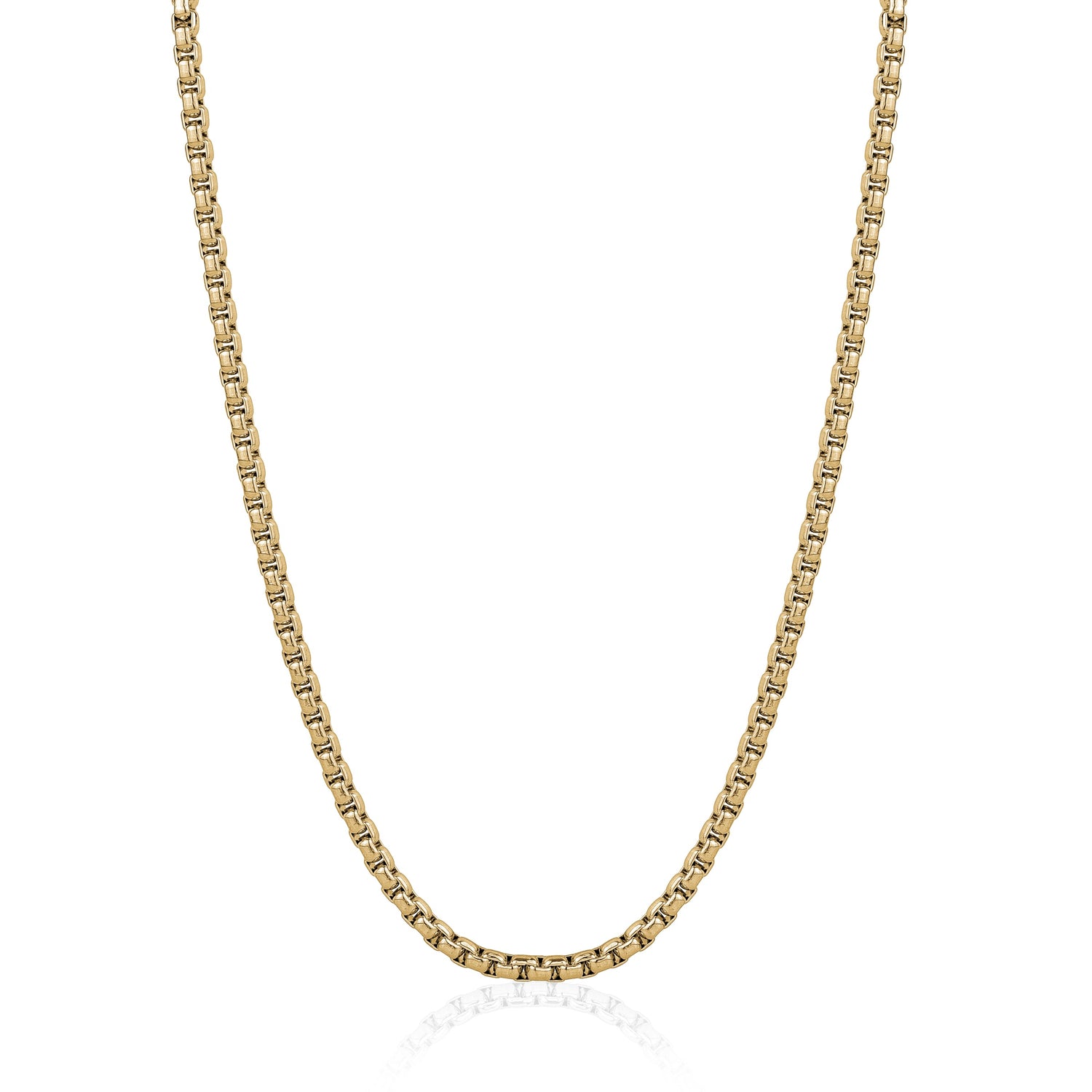 Italgem Gold Tone Box Chain, 22"