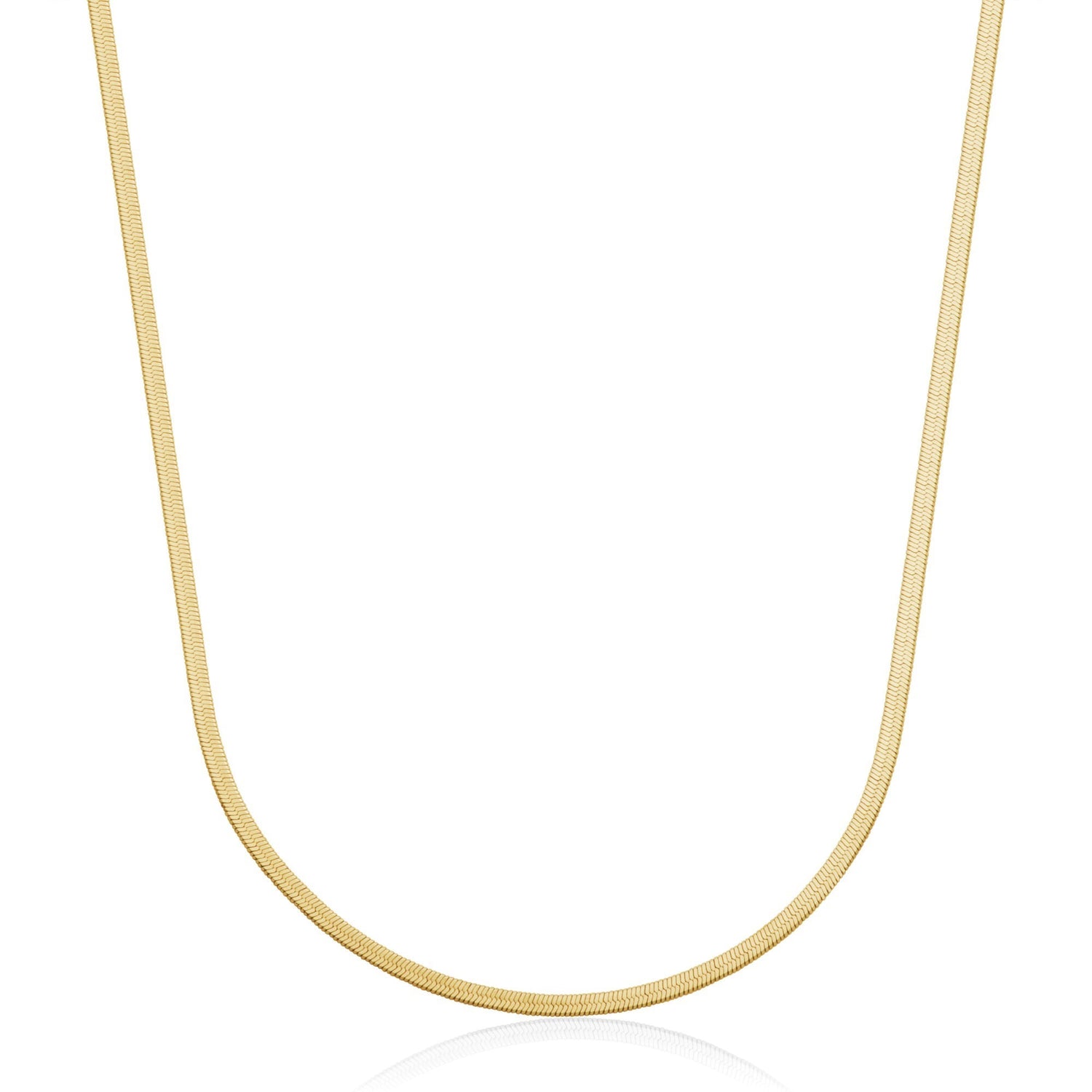 Stainless Steel Herringbone Link Chain, 16"