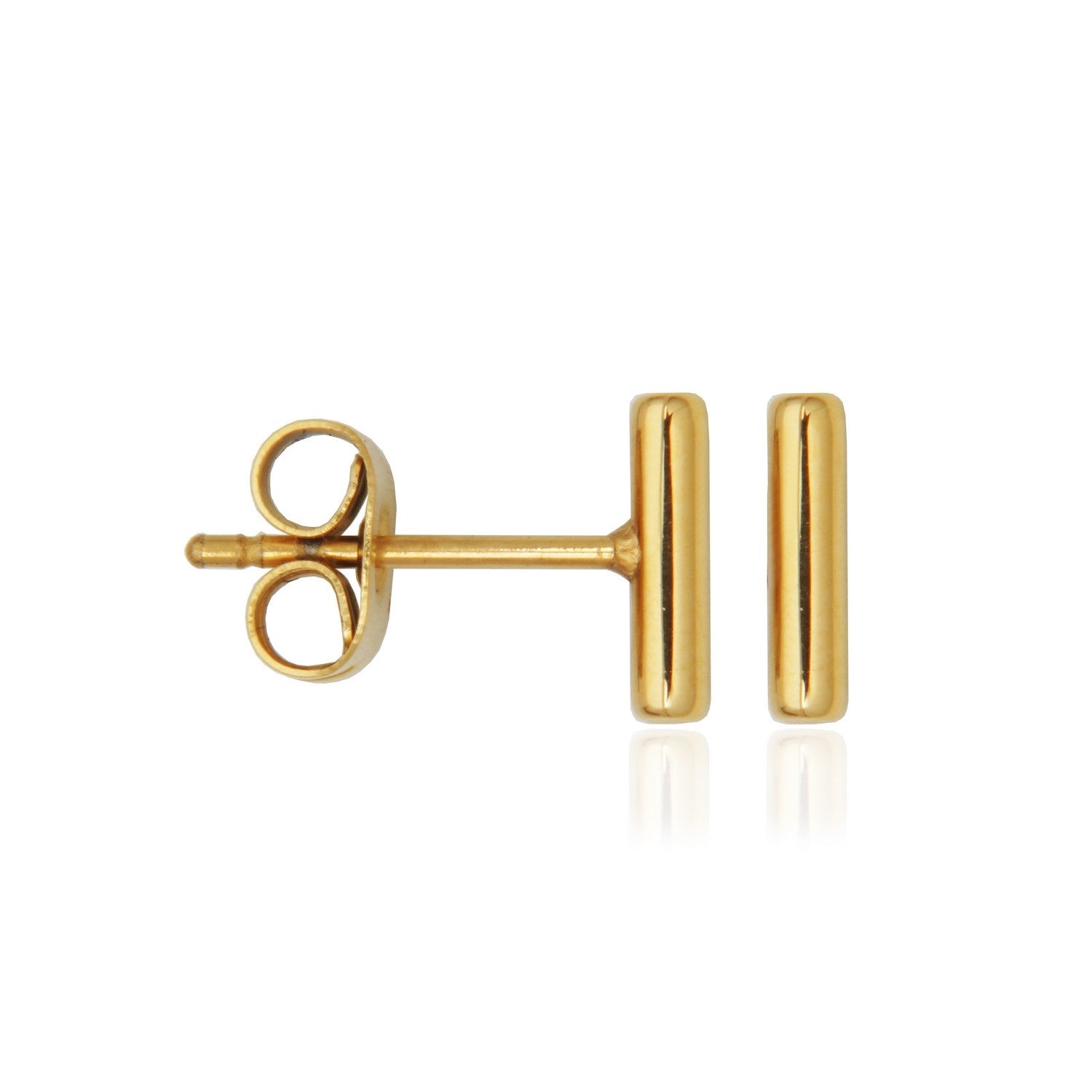 Mini Bar Stud Earrings, Stainless Steel