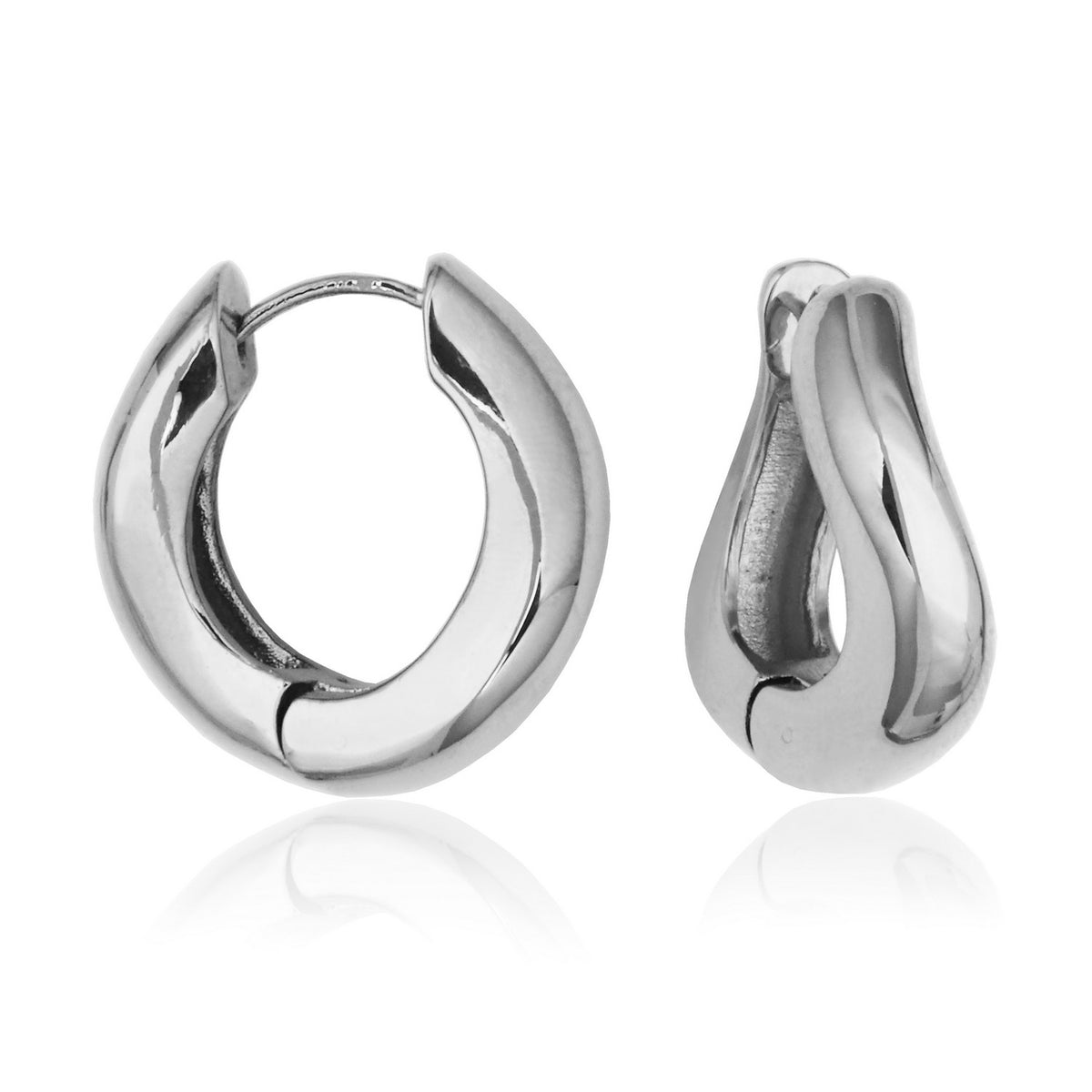 Puffy, Wave 23mm Hoop Earrings