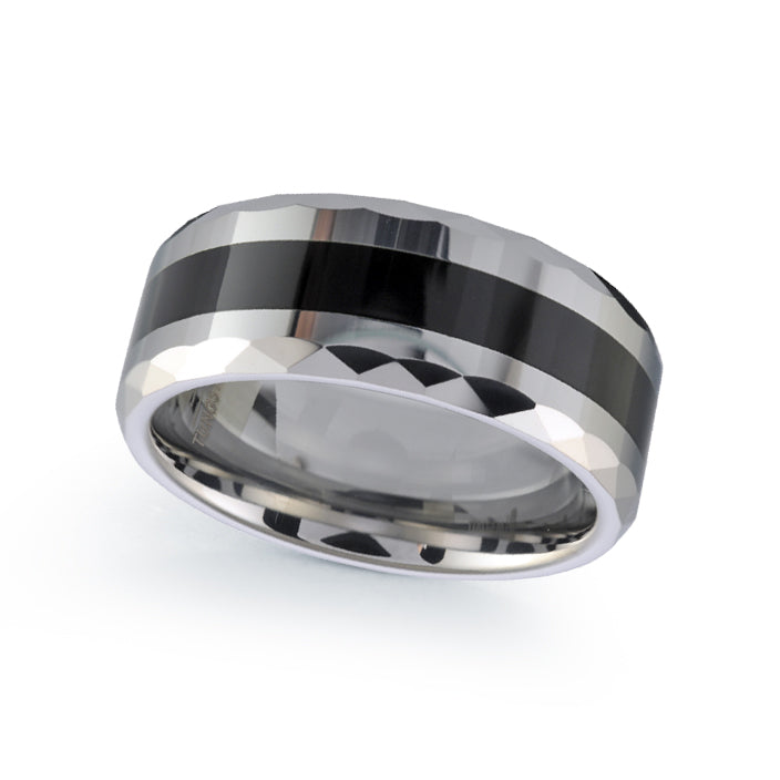 30% OFF - Tungsten Black Center Ring