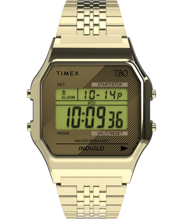 Gold-tone resin case with a go