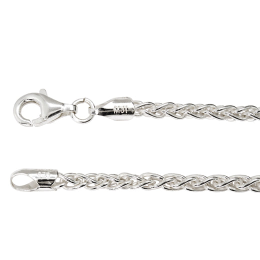 Sterling Silver 1.87mm Wheat link chain- 24"