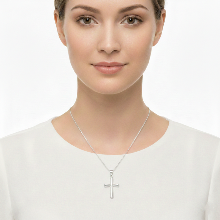 Flared Cross Pendant, Medium