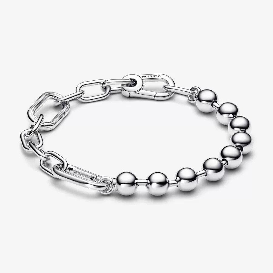 Pandora ME Metal Bead & Link Chain Bracelet, 7.9"