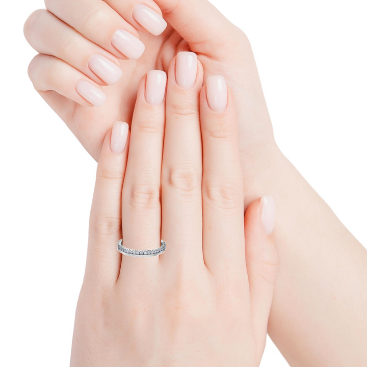 14 Karat Semi Eternity Diamond Band, 0.33 TDW