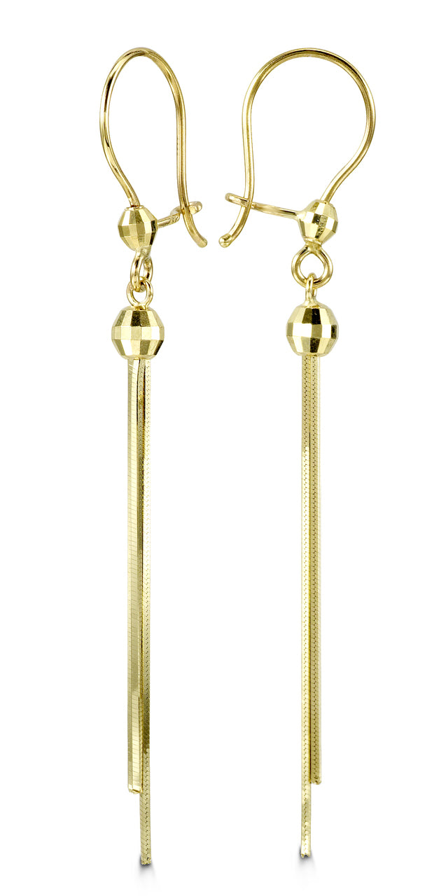 Bella 10k Yellow Gold Dangle Earrings