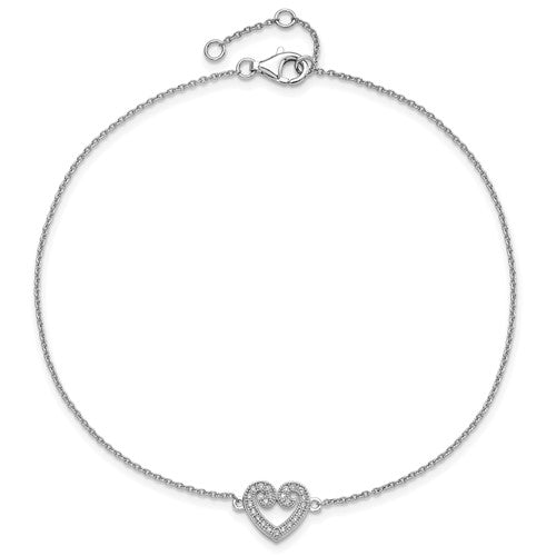 925 Silver Heart Anklet