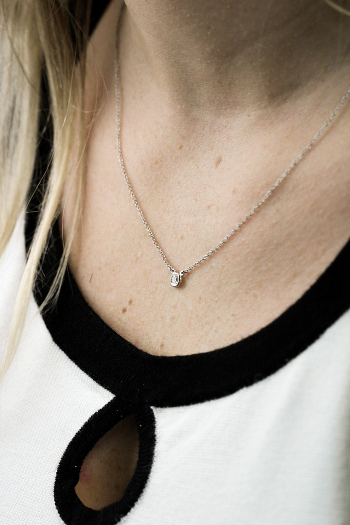 14 Karat 0.152TDW Diamond Necklace, 18"