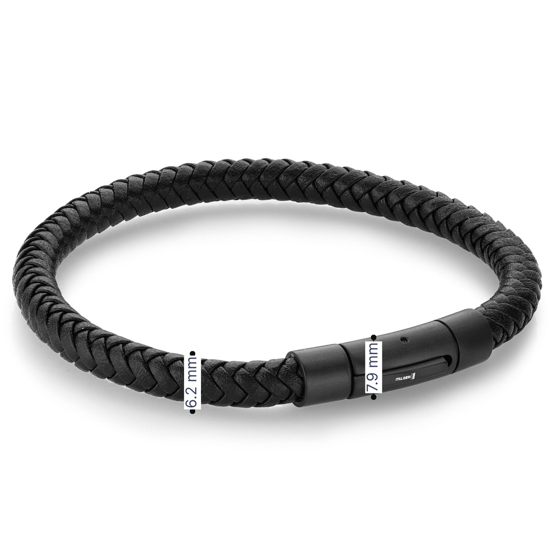 Italgem Leather & Steel Bracelet