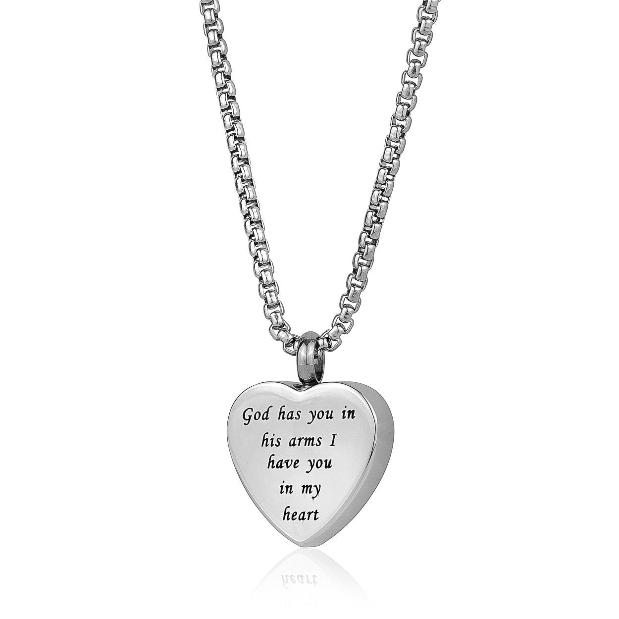 Italgem Steel Heart Urn Pendant