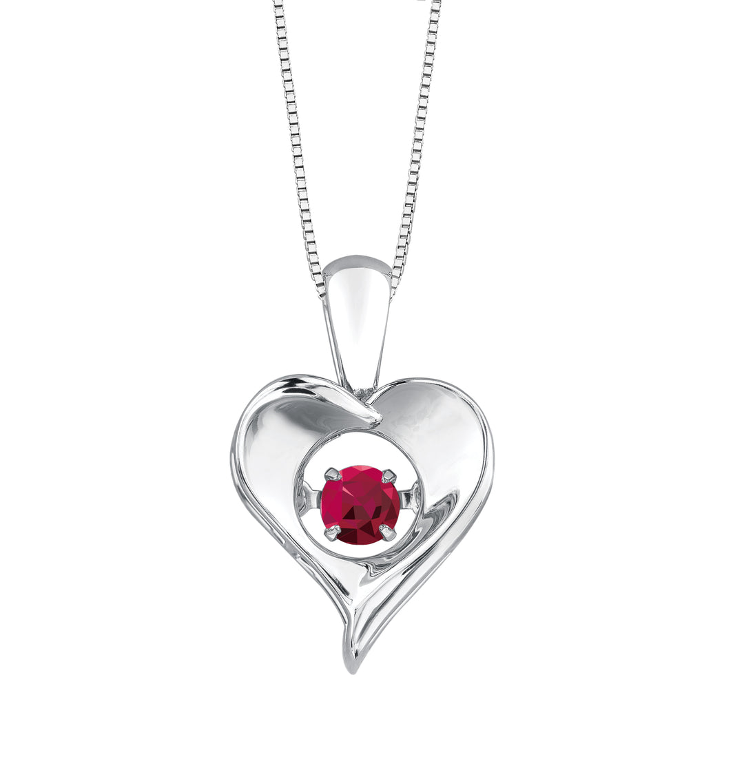 Pulse July Heart Pendant
