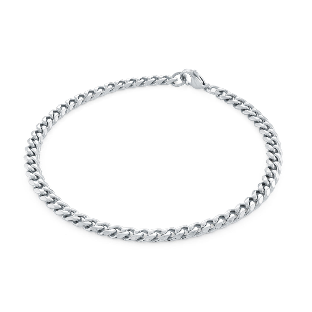 Italgem Steel Curb Anklet- 9"