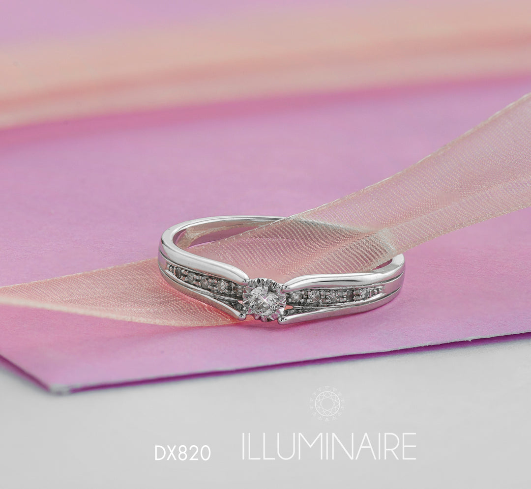 10K Multi-Stone Engagement Ring, 0.10 TDW
