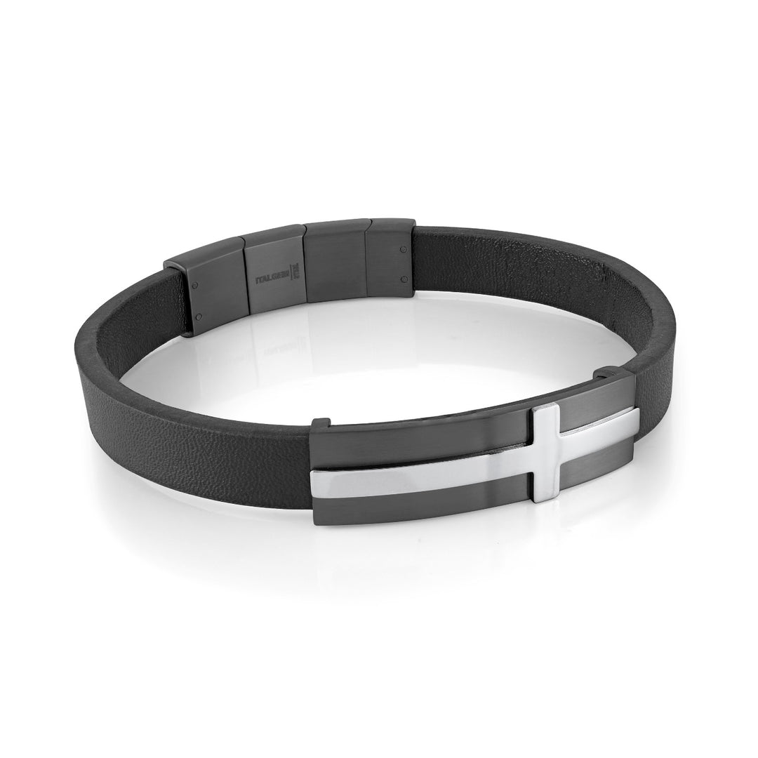 Italgem Steel Cross Bracelet