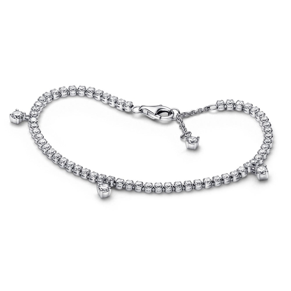 Pandora Sparkling Drops Tennis Bracelet, 7.9"