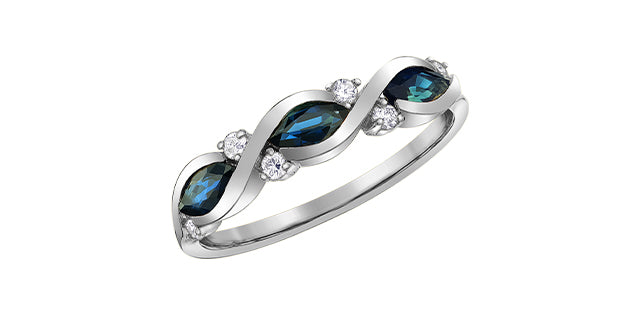 10k white gold diamond and sap