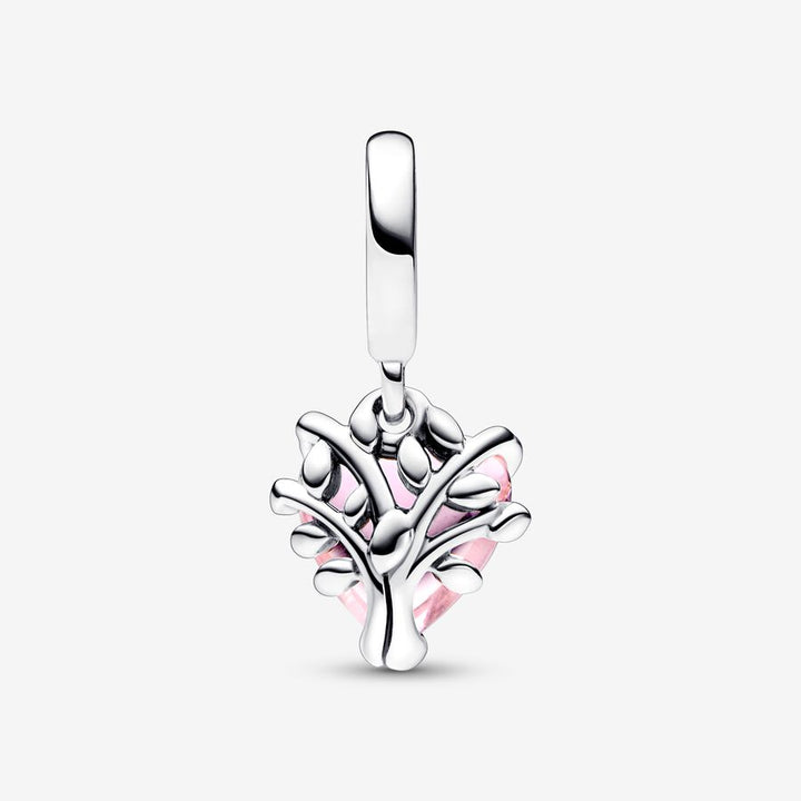 Pandora Pink Family Tree & Heart Dangle Charm