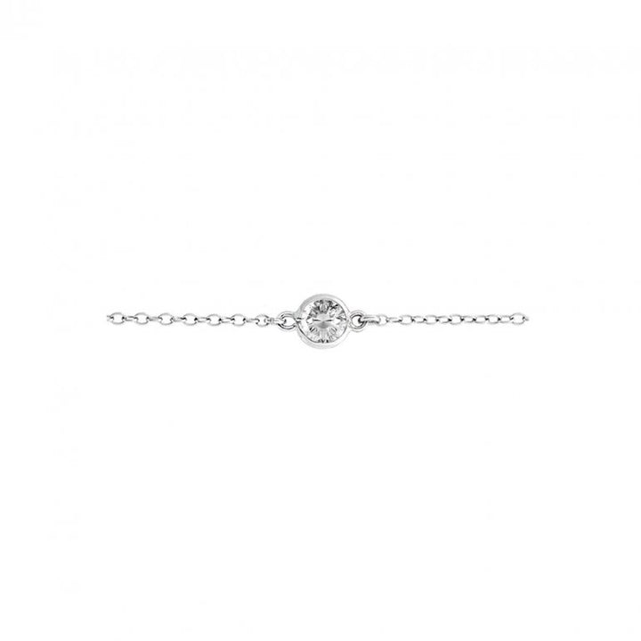 Tiffany Inspired CZ Necklace, 18"