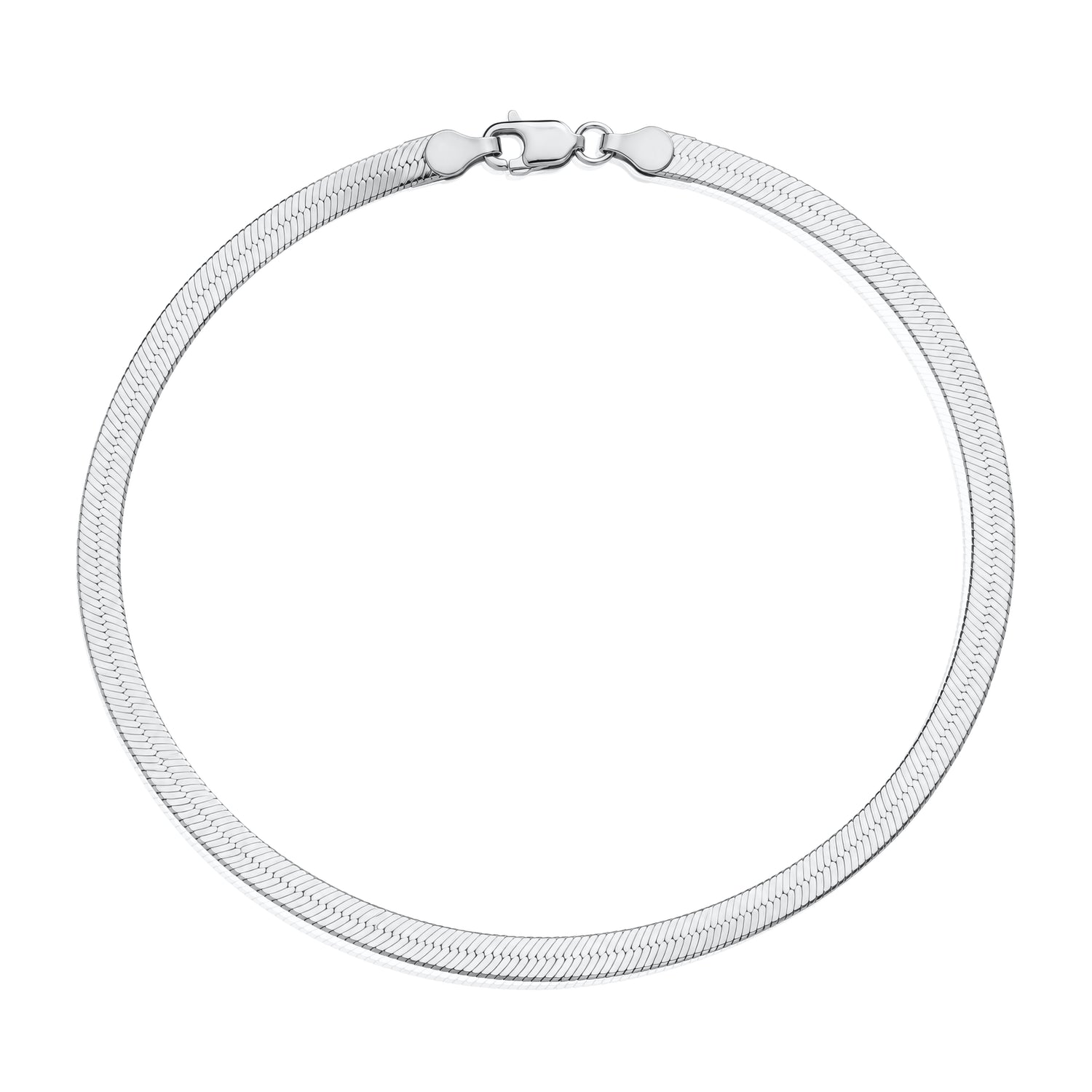 Sterling Silver 3.5mm Herringbone Anklet
