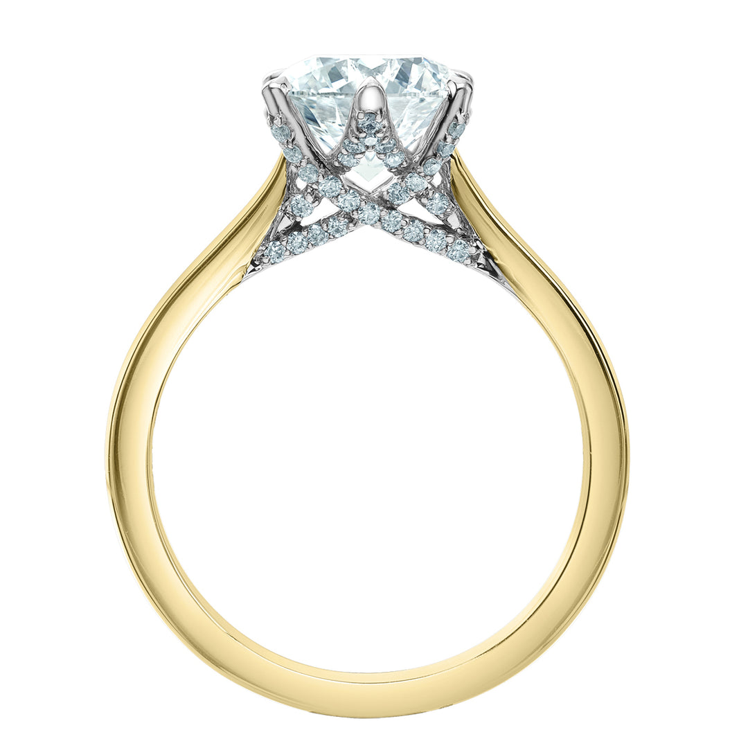 Diamond Evolution Lab Grown Round Engagement Ring, 1.50 CT Center