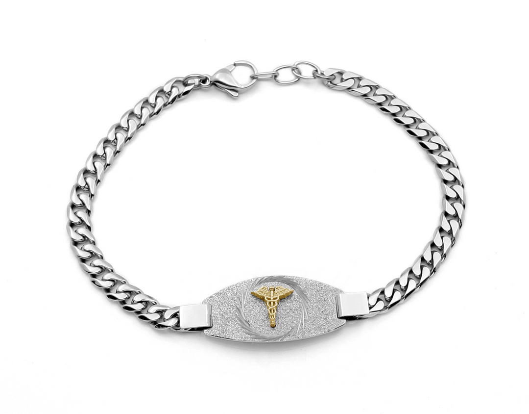 Stainless Steel Medical Bracelet, 7.25"