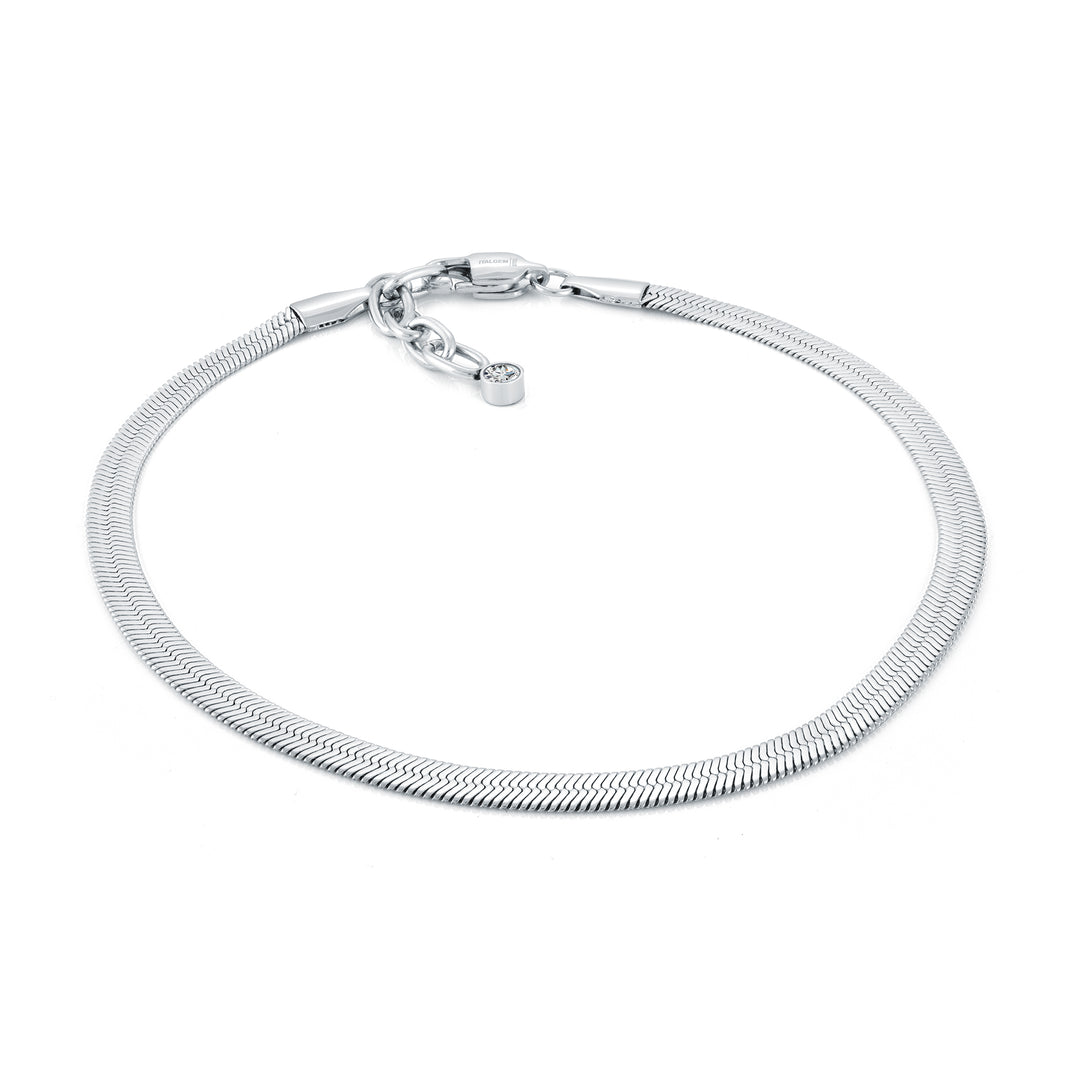 Italgem Steel Herringbone Anklet