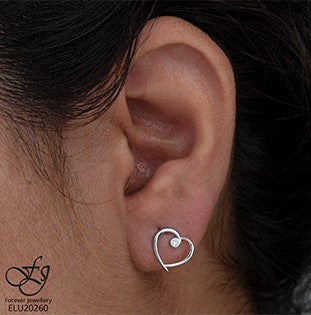 Forever Jewellery 10K Diamond Heart Earrings