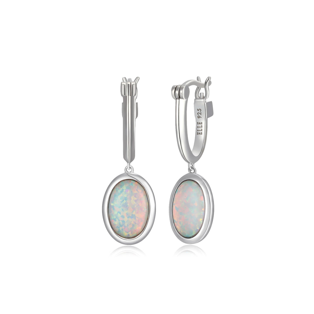 ELLE "Mirage" Opal Hoop Earrings