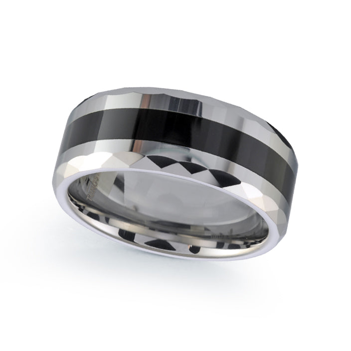 Italgem Steel Tungsten Ring, size 10