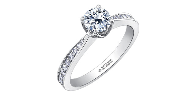 Maple Leaf Diamonds, Eternal Flames Collection 18k White Gold Multi-Stone Engagement Ring