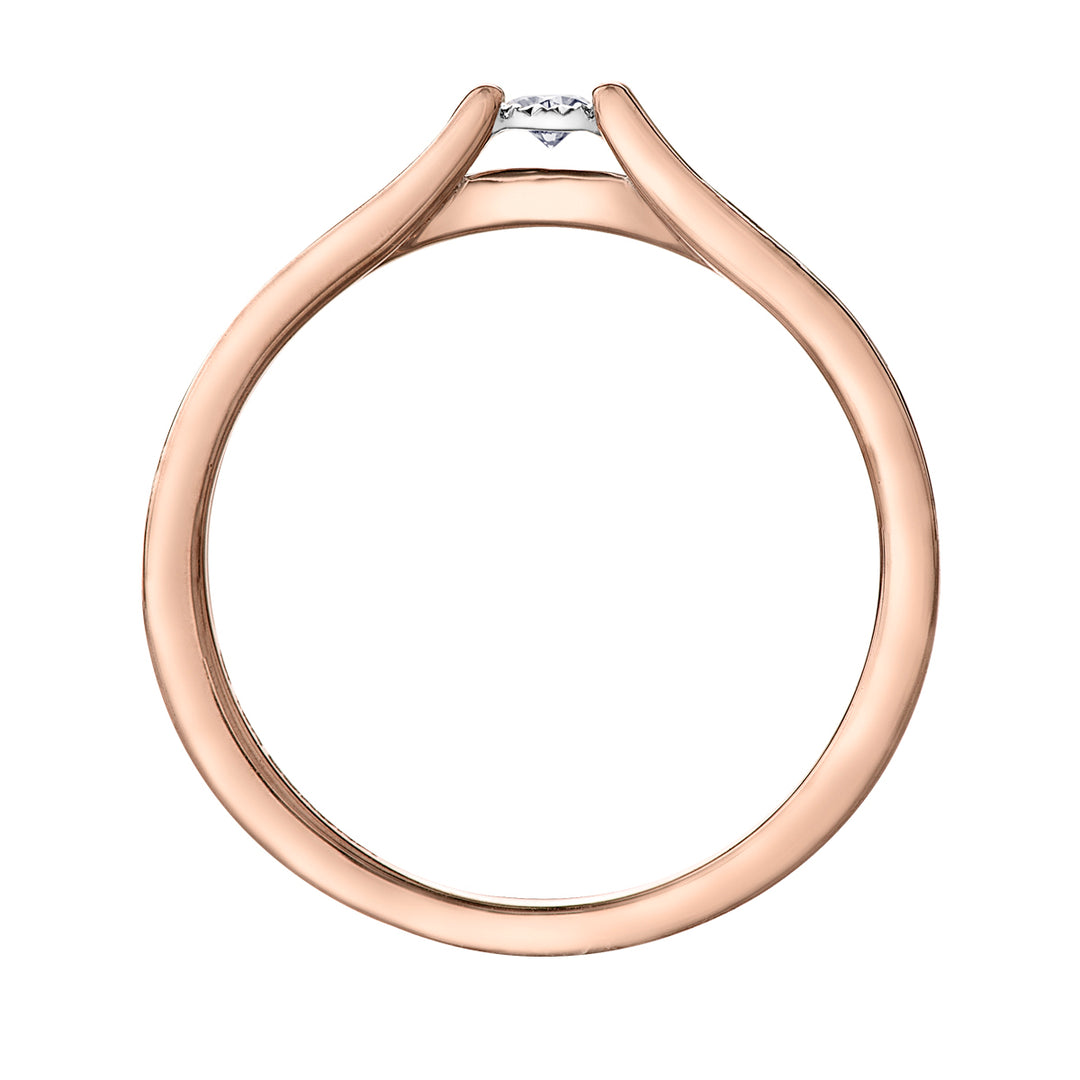10 Karat Multi Stone Engagement Ring, 0.05 CT Center