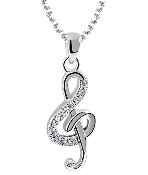 Silver Music Note Pendant