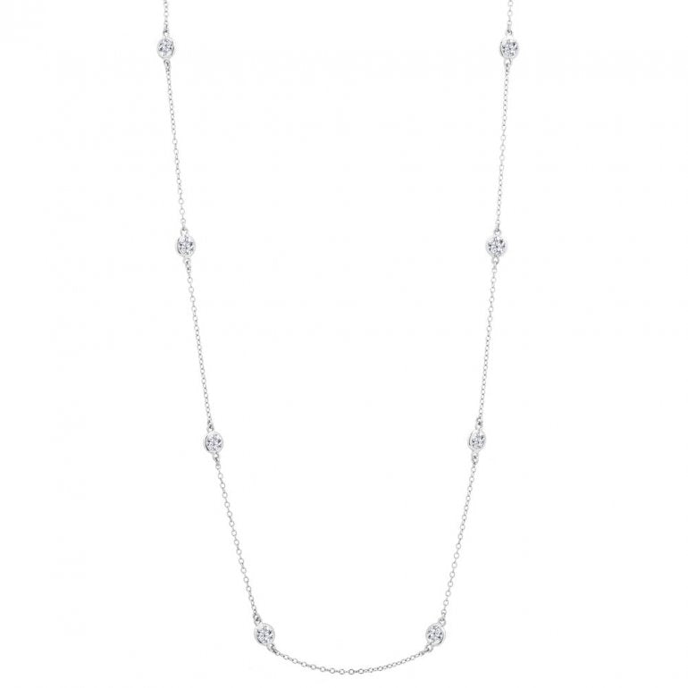 Tiffany Inspired CZ Necklace, 16"